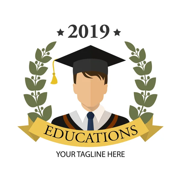 Icono de estudiante graduado. Ilustración plana y aislada de la graduación para cualquier diseño web — Vector de stock