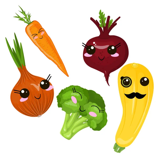 有趣的动画片可爱成熟的布卡, 黄色南瓜, 长橙色的马科夫卡. — 图库矢量图片