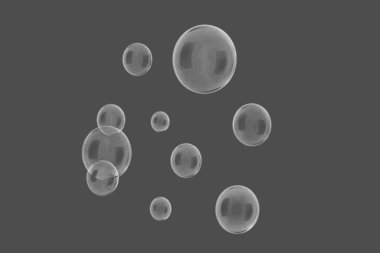 Koyu bir arkaplan, sayısız yumuşak, parıldayan beyaz bokeh daireleri ve oval dairelerle aydınlatılarak rüya gibi ve ruhani bir soyut kompozisyon oluşturulur..