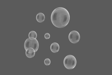 Koyu bir arkaplan, sayısız yumuşak, parıldayan beyaz bokeh daireleri ve oval dairelerle aydınlatılarak rüya gibi ve ruhani bir soyut kompozisyon oluşturulur..