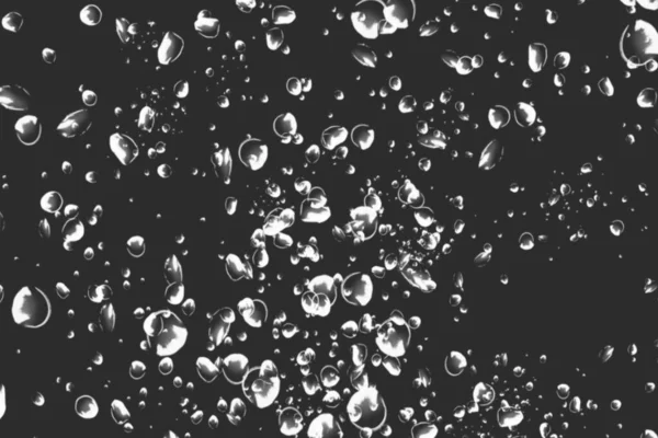 Koyu bir arkaplan, sayısız yumuşak, parıldayan beyaz bokeh daireleri ve oval dairelerle aydınlatılarak rüya gibi ve ruhani bir soyut kompozisyon oluşturulur..