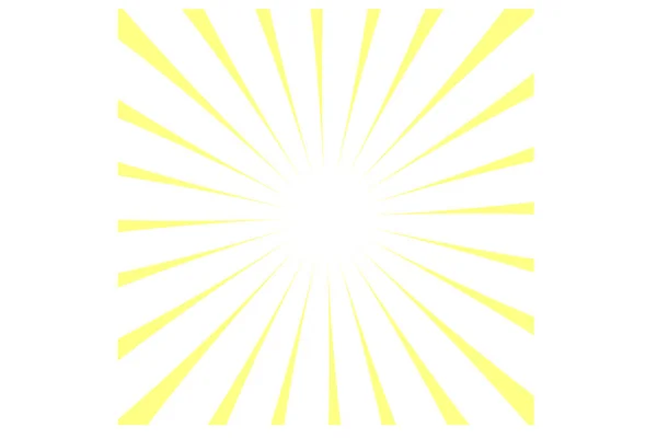 Işıl ışıl, soyut bir güneş patlaması deseni. Parlak, beyaz, merkezi oval bir odadan yayılan sarı çizgiler sıcaklık ve enerjiyi işaret ediyor..