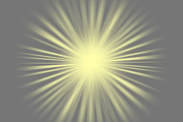 Işıl ışıl sarı bir yıldız patlaması merkezi bir noktadan yayılır, parlak, yayılmış ışınları karanlık bir arkaplana doğru fırlatır..