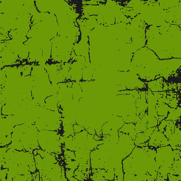 Karmaşık koyu çatlaklar ve çatlaklarla dolu canlı yeşil bir yüzeyin yakın çekim ve soyut görüntüsü desenli bir desen oluşturur..