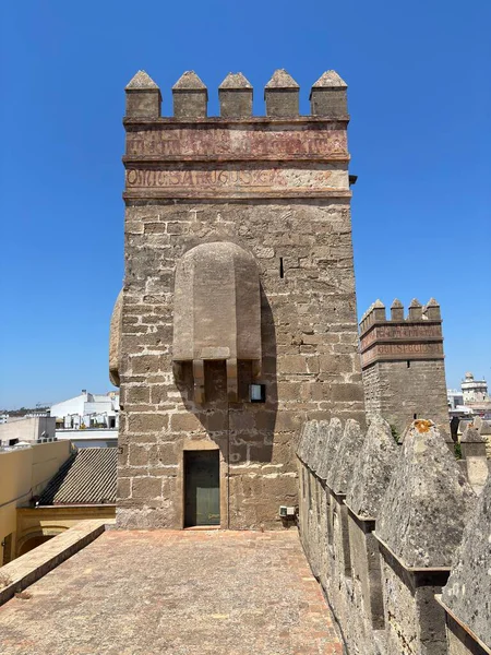 Spain: Historic Castillo de San Marcos in El Puerto de Santa Mara, a 13th-century fortress with Gothic towers and wine cellar, under summer light.