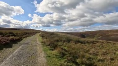 İskoçya 'nın doğu Lothian bölgesindeki Lammermuir Tepeleri' nden yukarı doğru ilerleyen Hillwalker otlakların, fundalıklarla kaplı yamaçların ve Firth of Forth ve Borders 'a doğru panoramaların ortasında.