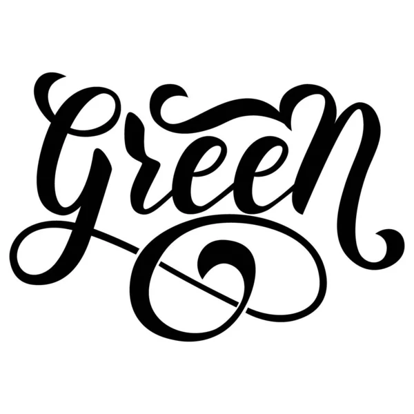 Green Creative Lettering Script Logo Design Vector Illustration — Stock Vector