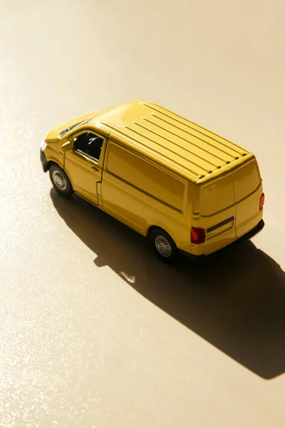 Novosibirsk Russia September 2020 Yellow Toy Car Deliver — Stock Photo, Image