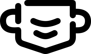 Black and white face mask icon symbol vector illustration in minimal simple style graphic design element for modern artwork clean outline sketch flat pictogram abstract template contour editable isolated digital png format for web ui