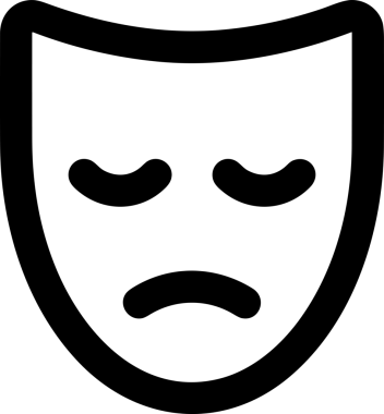 Black and white face mask icon symbol vector illustration in minimal simple style graphic design element for modern artwork clean outline sketch flat pictogram abstract template contour editable isolated digital png format for web ui