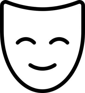 Black and white face mask icon symbol vector illustration in minimal simple style graphic design element for modern artwork clean outline sketch flat pictogram abstract template contour editable isolated digital png format for web ui