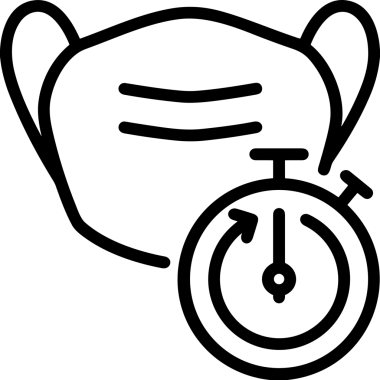 Black and white face mask icon symbol vector illustration in minimal simple style graphic design element for modern artwork clean outline sketch flat pictogram abstract template contour editable isolated digital png format for web ui