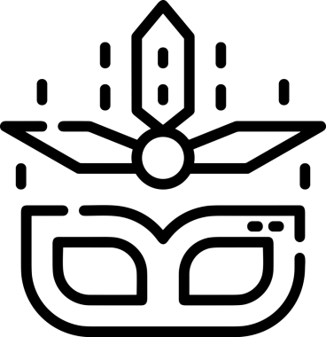 Black and white face mask icon symbol vector illustration in minimal simple style graphic design element for modern artwork clean outline sketch flat pictogram abstract template contour editable isolated digital png format for web ui