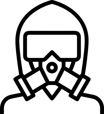 Black and white face mask icon symbol vector illustration in minimal simple style graphic design element for modern artwork clean outline sketch flat pictogram abstract template contour editable isolated digital png format for web ui