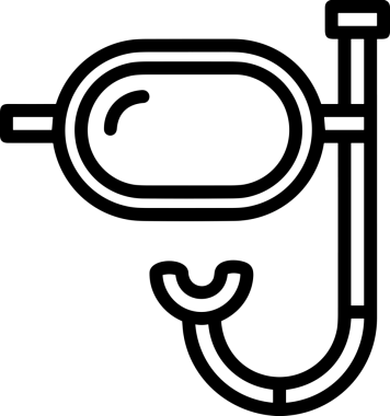 Black and white face mask icon symbol vector illustration in minimal simple style graphic design element for modern artwork clean outline sketch flat pictogram abstract template contour editable isolated digital png format for web ui