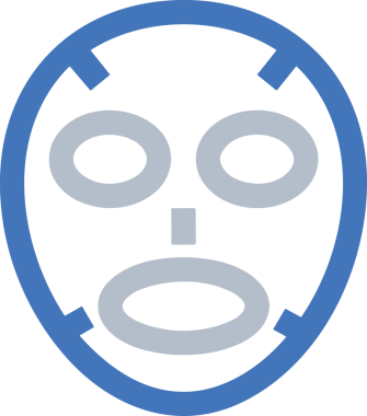 Black and white face mask icon symbol vector illustration in minimal simple style graphic design element for modern artwork clean outline sketch flat pictogram abstract template contour editable isolated digital png format for web ui