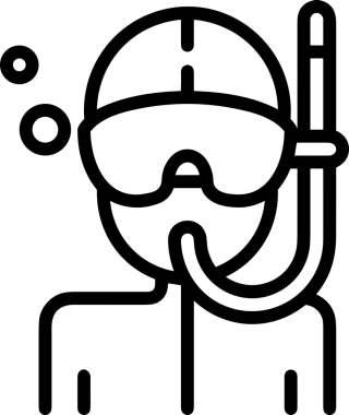 Black and white face mask icon symbol vector illustration in minimal simple style graphic design element for modern artwork clean outline sketch flat pictogram abstract template contour editable isolated digital png format for web ui