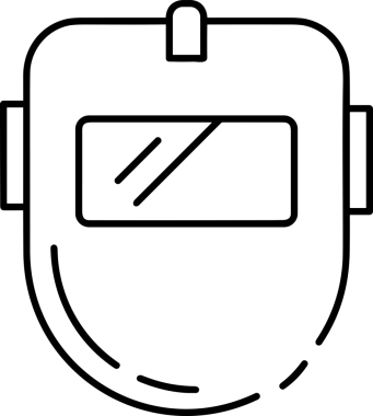 Black and white face mask icon symbol vector illustration in minimal simple style graphic design element for modern artwork clean outline sketch flat pictogram abstract template contour editable isolated digital png format for web ui