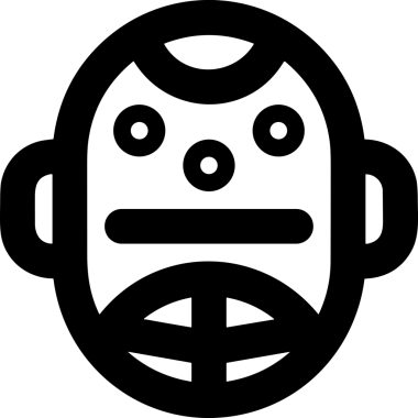 Black and white face mask icon symbol vector illustration in minimal simple style graphic design element for modern artwork clean outline sketch flat pictogram abstract template contour editable isolated digital png format for web ui