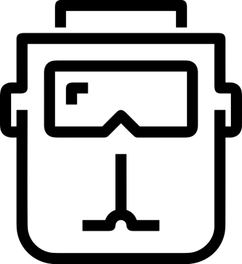 Black and white face mask icon symbol vector illustration in minimal simple style graphic design element for modern artwork clean outline sketch flat pictogram abstract template contour editable isolated digital png format for web ui