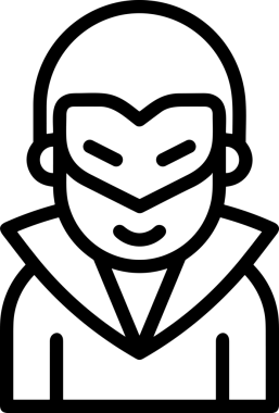 Black and white face mask icon symbol vector illustration in minimal simple style graphic design element for modern artwork clean outline sketch flat pictogram abstract template contour editable isolated digital png format for web ui