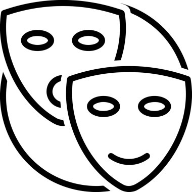 Black and white face mask icon symbol vector illustration in minimal simple style graphic design element for modern artwork clean outline sketch flat pictogram abstract template contour editable isolated digital png format for web ui