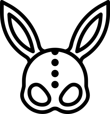 Black and white face mask icon symbol vector illustration in minimal simple style graphic design element for modern artwork clean outline sketch flat pictogram abstract template contour editable isolated digital png format for web ui