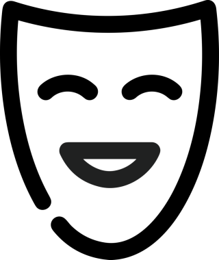 Black and white face mask icon symbol vector illustration in minimal simple style graphic design element for modern artwork clean outline sketch flat pictogram abstract template contour editable isolated digital png format for web ui