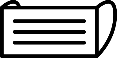 Black and white face mask icon symbol vector illustration in minimal simple style graphic design element for modern artwork clean outline sketch flat pictogram abstract template contour editable isolated digital png format for web ui