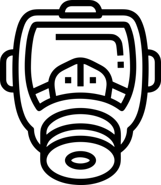Black and white face mask icon symbol vector illustration in minimal simple style graphic design element for modern artwork clean outline sketch flat pictogram abstract template contour editable isolated digital png format for web ui