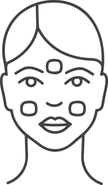 Black and white face mask icon symbol vector illustration in minimal simple style graphic design element for modern artwork clean outline sketch flat pictogram abstract template contour editable isolated digital png format for web ui