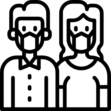 Black and white face mask icon symbol vector illustration in minimal simple style graphic design element for modern artwork clean outline sketch flat pictogram abstract template contour editable isolated digital png format for web ui