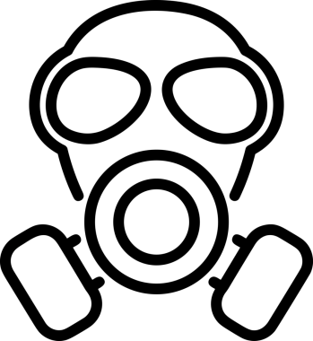 Black and white face mask icon symbol vector illustration in minimal simple style graphic design element for modern artwork clean outline sketch flat pictogram abstract template contour editable isolated digital png format for web ui