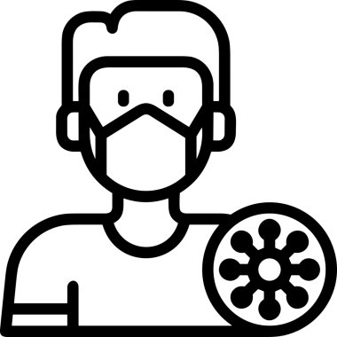 Black and white face mask icon symbol vector illustration in minimal simple style graphic design element for modern artwork clean outline sketch flat pictogram abstract template contour editable isolated digital png format for web ui