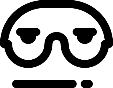 Black and white face mask icon symbol vector illustration in minimal simple style graphic design element for modern artwork clean outline sketch flat pictogram abstract template contour editable isolated digital png format for web ui