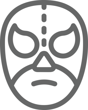 Black and white face mask icon symbol vector illustration in minimal simple style graphic design element for modern artwork clean outline sketch flat pictogram abstract template contour editable isolated digital png format for web ui