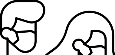 Black and white face mask icon symbol vector illustration in minimal simple style graphic design element for modern artwork clean outline sketch flat pictogram abstract template contour editable isolated digital png format for web ui