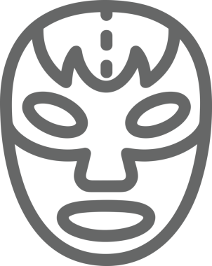 Black and white face mask icon symbol vector illustration in minimal simple style graphic design element for modern artwork clean outline sketch flat pictogram abstract template contour editable isolated digital png format for web ui