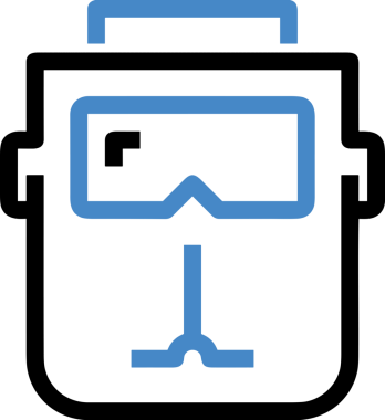 Black and white face mask icon symbol vector illustration in minimal simple style graphic design element for modern artwork clean outline sketch flat pictogram abstract template contour editable isolated digital png format for web ui