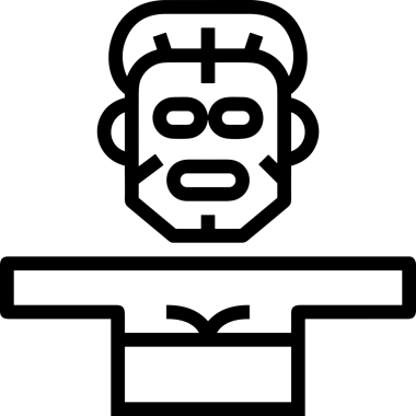 Black and white face mask icon symbol vector illustration in minimal simple style graphic design element for modern artwork clean outline sketch flat pictogram abstract template contour editable isolated digital png format for web ui