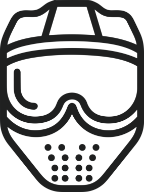 Black and white face mask icon symbol vector illustration in minimal simple style graphic design element for modern artwork clean outline sketch flat pictogram abstract template contour editable isolated digital png format for web ui