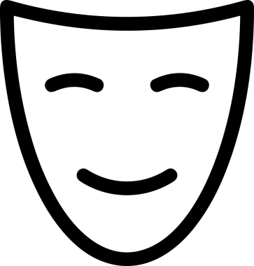 Black and white face mask icon symbol vector illustration in minimal simple style graphic design element for modern artwork clean outline sketch flat pictogram abstract template contour editable isolated digital png format for web ui