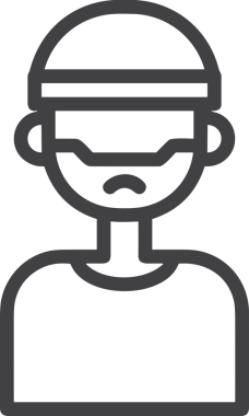 Black and white face mask icon symbol vector illustration in minimal simple style graphic design element for modern artwork clean outline sketch flat pictogram abstract template contour editable isolated digital png format for web ui