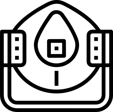 Black and white face mask icon symbol vector illustration in minimal simple style graphic design element for modern artwork clean outline sketch flat pictogram abstract template contour editable isolated digital png format for web ui