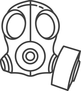 Black and white face mask icon symbol vector illustration in minimal simple style graphic design element for modern artwork clean outline sketch flat pictogram abstract template contour editable isolated digital png format for web ui