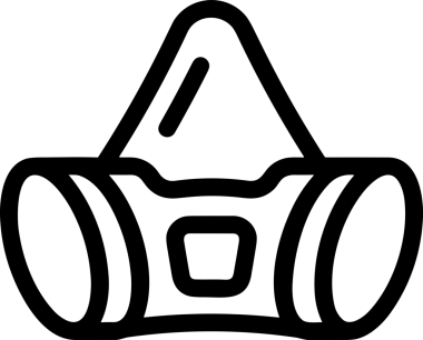 Black and white face mask icon symbol vector illustration in minimal simple style graphic design element for modern artwork clean outline sketch flat pictogram abstract template contour editable isolated digital png format for web ui