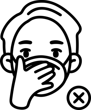 Black and white face mask icon symbol vector illustration in minimal simple style graphic design element for modern artwork clean outline sketch flat pictogram abstract template contour editable isolated digital png format for web ui