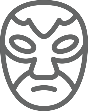 Black and white face mask icon symbol vector illustration in minimal simple style graphic design element for modern artwork clean outline sketch flat pictogram abstract template contour editable isolated digital png format for web ui