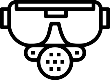 Black and white face mask icon symbol vector illustration in minimal simple style graphic design element for modern artwork clean outline sketch flat pictogram abstract template contour editable isolated digital png format for web ui