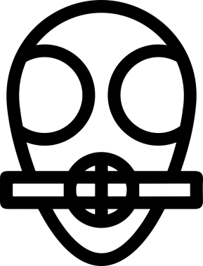 Black and white face mask icon symbol vector illustration in minimal simple style graphic design element for modern artwork clean outline sketch flat pictogram abstract template contour editable isolated digital png format for web ui